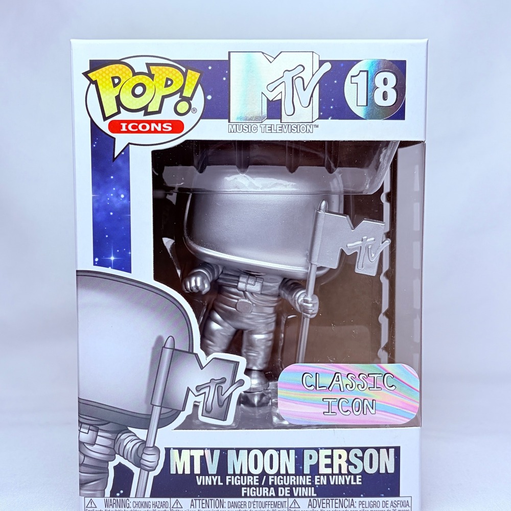 Funko Pop MTV Moon Person 18 Silver Music Television Classic Icon VMA Figure